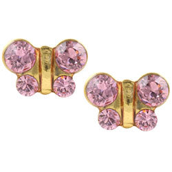 Caflon gold plated steel butterfly earrings
