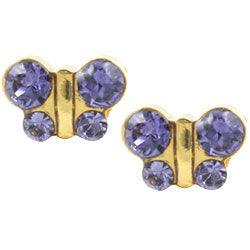 Caflon gold plated steel butterfly earrings
