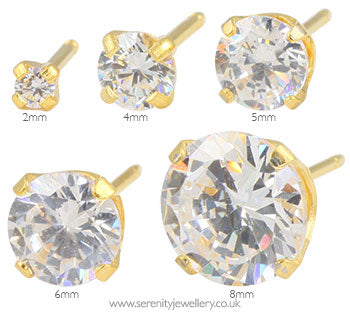 Caflon gold plated steel Cubic Zirconia earrings