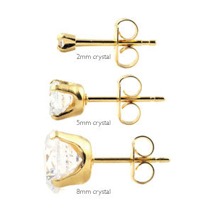 Caflon gold plated steel Cubic Zirconia earrings