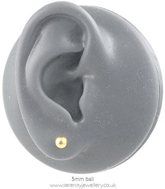 Caflon gold plated steel ball earrings