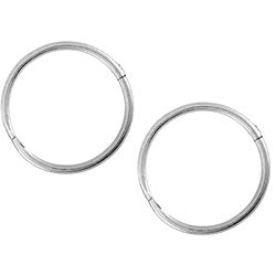 Caflon silver hinged hoops