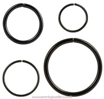 Black PVD steel continuous ring