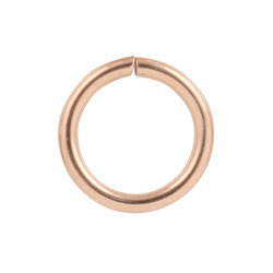 Rose gold PVD steel continuous ring