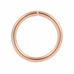 Rose gold PVD steel continuous ring