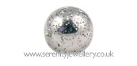 Metallic enamel coated surgical steel screw-on ball