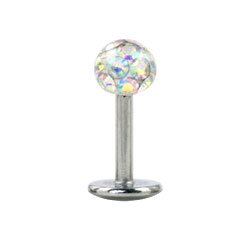 Surgical steel glitzy labret