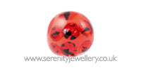 Surgical steel screw-on glitzy crystal ball