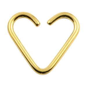 Gold PVD niobium heart ring