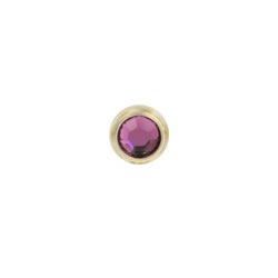 Gold PVD titanium jewelled screw-on ball