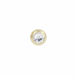 Gold PVD titanium jewelled screw-on ball