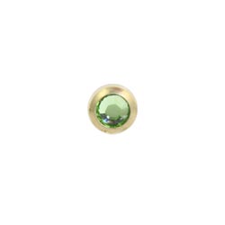 Gold PVD titanium jewelled screw-on ball