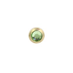 Gold PVD titanium jewelled screw-on ball