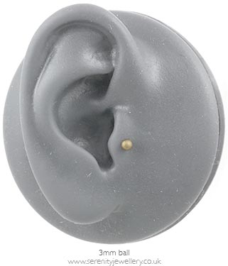 Gold PVD steel sandblasted screw-on ball