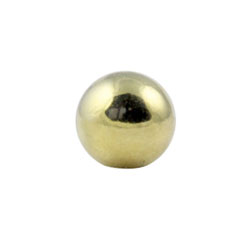 Gold PVD titanium screw-on ball