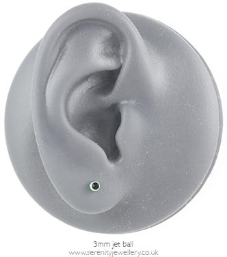 Green titanium jewelled screw-on ball
