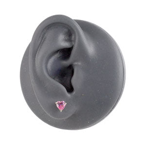 Heart crystal cartilage earring