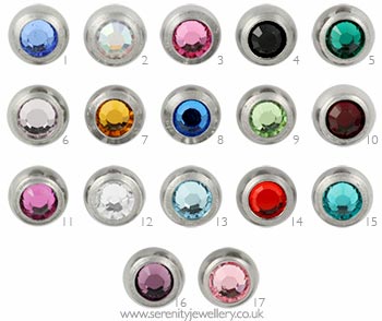 Jewelled titanium screw-on ball - 1.6mm gauge