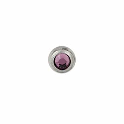 Jewelled titanium screw-on ball - 1.2mm gauge