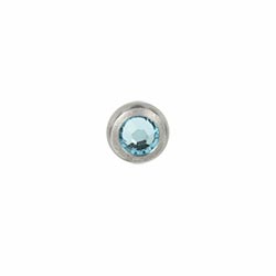 Jewelled titanium screw-on ball - 1.6mm gauge