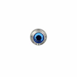 Jewelled titanium screw-on ball - 1.2mm gauge