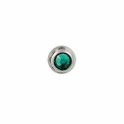 Jewelled titanium screw-on ball - 1.2mm gauge