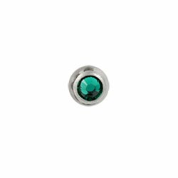 Jewelled titanium screw-on ball - 1.6mm gauge