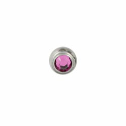 Jewelled titanium screw-on ball - 1.6mm gauge