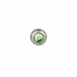 Jewelled titanium screw-on ball - 1.2mm gauge