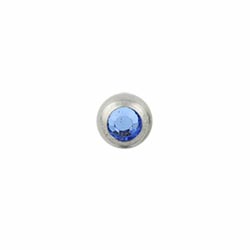 Jewelled titanium screw-on ball - 1.2mm gauge