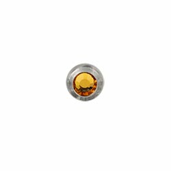 Jewelled titanium screw-on ball - 1.2mm gauge