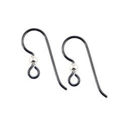 Niobium earring hooks with beads