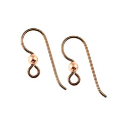 Niobium earring hooks with beads