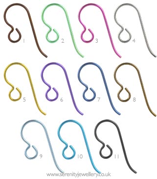 Hypoallergenic niobium replacement earring hooks – Serenity Jewellery UK
