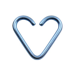 Niobium heart ring