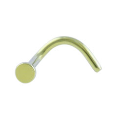 Titanium disk nose stud