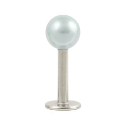 Pearl surgical steel labret
