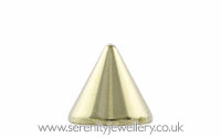 Gold PVD titanium screw-on cone