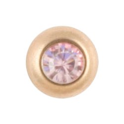 Rose gold PVD steel jewelled screw-on ball