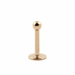 Rose gold PVD steel labret - 1mm gauge