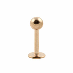 Rose gold PVD steel labret - 1mm gauge