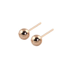 Rose gold PVD steel ball stud earrings