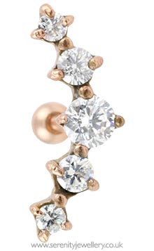 Gold plated cartilage discount earrings