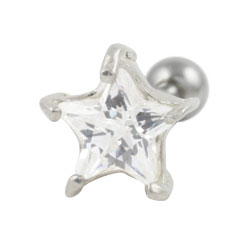 Star crystal cartilage earring