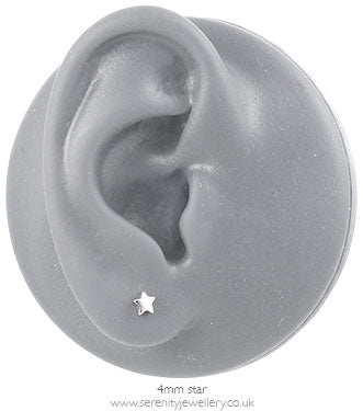 Surgical steel star stud earrings