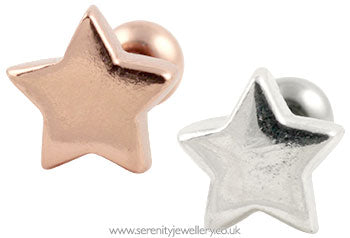 Star cartilage earring