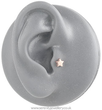 Star cartilage earring