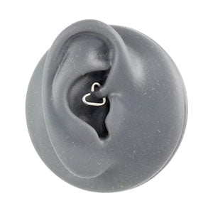 Surgical steel heart ring