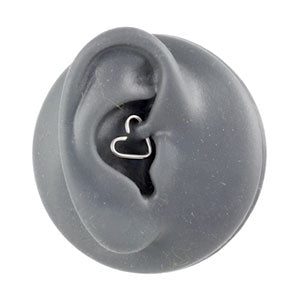 Surgical steel heart ring