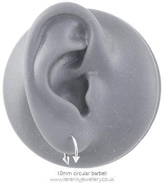 Surgical steel spiked circular barbell - 1mm gauge